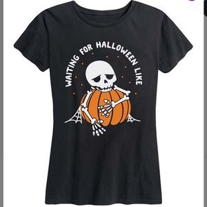 “Waiting for Halloween Like” Women’s Tee - Size Large (runs small)